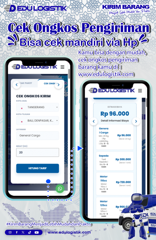 clear💡 MAU KIRIM BARANG TAPI BINGUNG CEK TARIFNYA? BISA CEK MANDIRI LEWAT HP! 📱📦